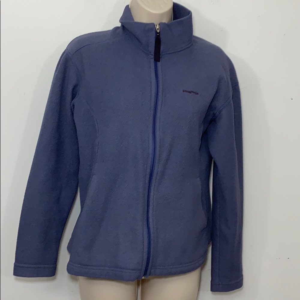 Patagonia synchilla fleece jacket full zip purple